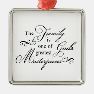 The Family Is One Of God's Greatest Masterpieces Metal Tree Decoration