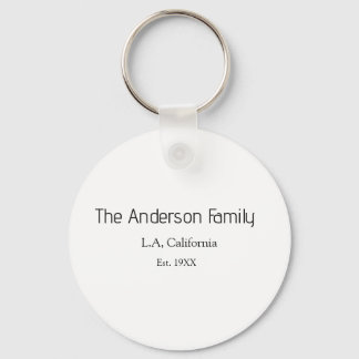 the family name est. year place city reunion summe key ring