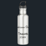 The family name travel vacation adventure add year 710 ml water bottle<br><div class="desc">Design</div>