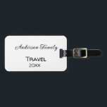 The family name travel vacation adventure add year luggage tag<br><div class="desc">Design</div>