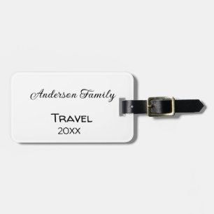 The family name travel vacation adventure add year luggage tag