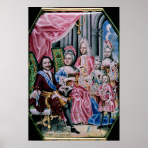 The Family of Emperor Peter I, the Great , 1717 Poster