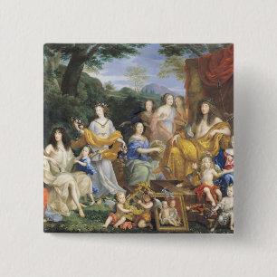The Family of Louis XIV 1670 2 15 Cm Square Badge