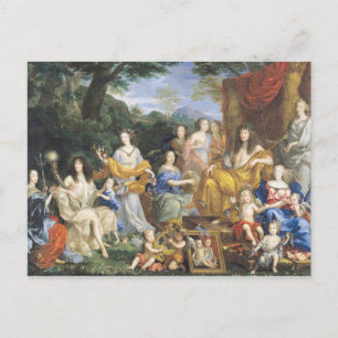 The Family of Louis XIV  1670 2 Postcard