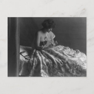 The Family Pet, Puppy, Woman, Vintage Postcard