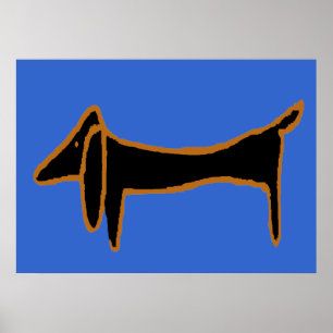 The Famous Black Dachshund Poster