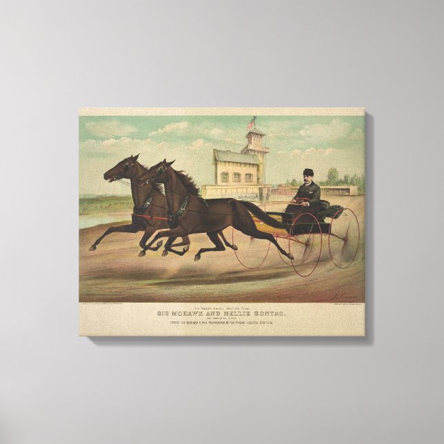  The Famous Double Trotting Stretched Canvas Print (Front)