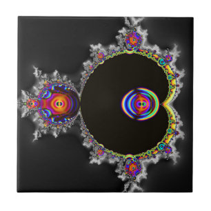 The Famous Full Mandelbrot Set Fractal Art Tile