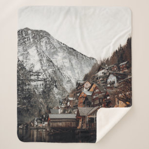 THE FAMOUS HALLSTATT IN AUSTRIA SHERPA BLANKET
