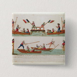 The Famous Joust between the Lancers 15 Cm Square Badge