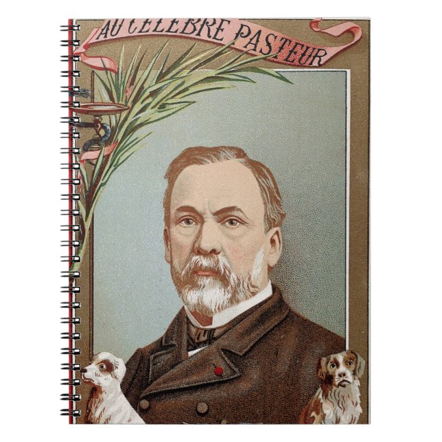 The Famous Louis Pasteur Portrait Historical Spiral Notebook (Front)