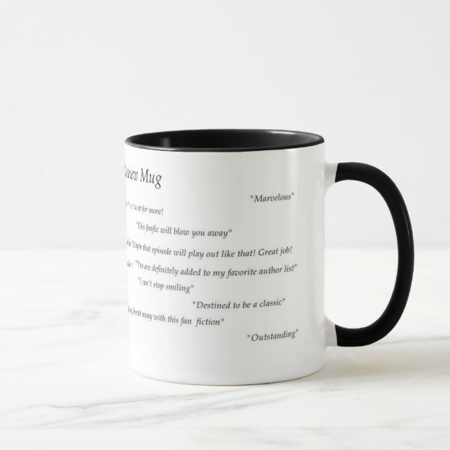 The Fan Fiction Review Mug two (Right)