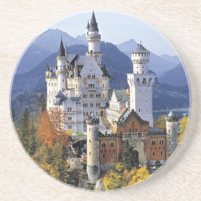 The fanciful Neuschwanstein is one of three Coaster (Front)