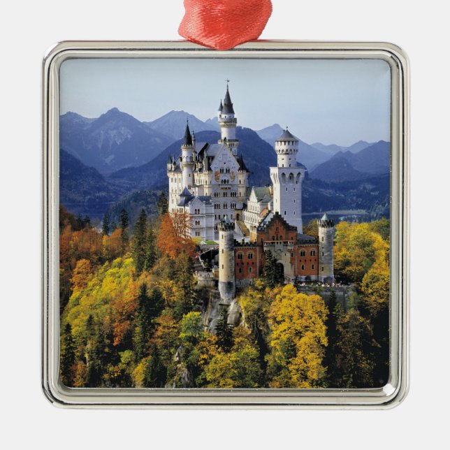 The fanciful Neuschwanstein is one of three Metal Tree Decoration (Front)