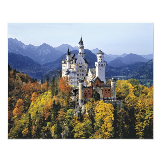 The fanciful Neuschwanstein is one of three Photo Print (Front)