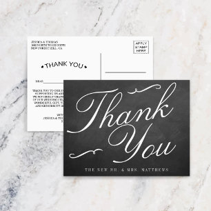 The Fancy Chalkboard Wedding Collection Postcard