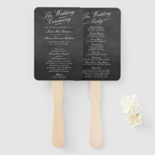 The Fancy Chalkboard Wedding Collection Programs Hand Fan