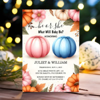The Farm Pink Blue Fall Girl Pumpkin Gender Reveal