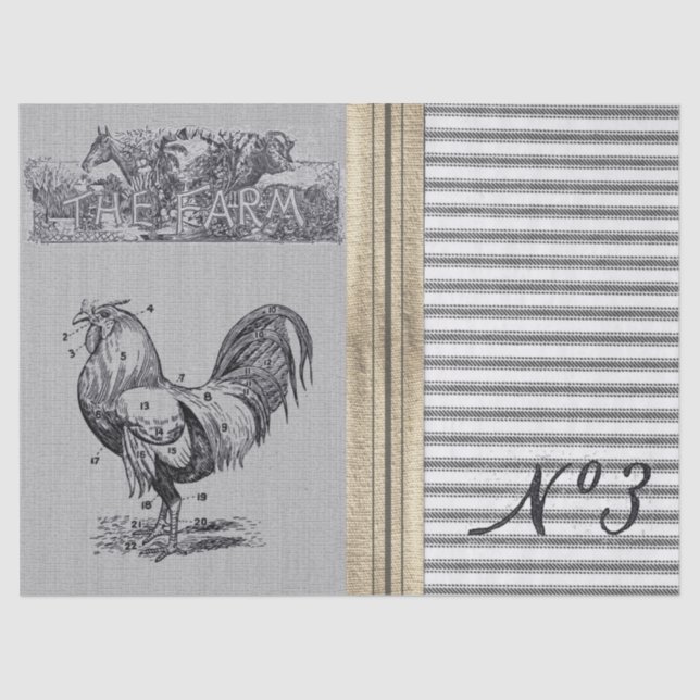 The Farm Ticking Tissue Paper (Front)