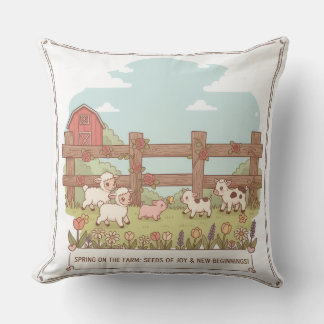 the farms animals  cushion