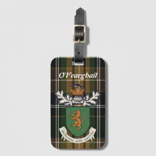 The Farrell Clan of Ireland coat of arms & tartan Luggage Tag