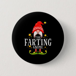 The Farting Gnome Christmas Matching 6 Cm Round Badge