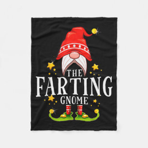 The Farting Gnome Christmas Matching Fleece Blanket