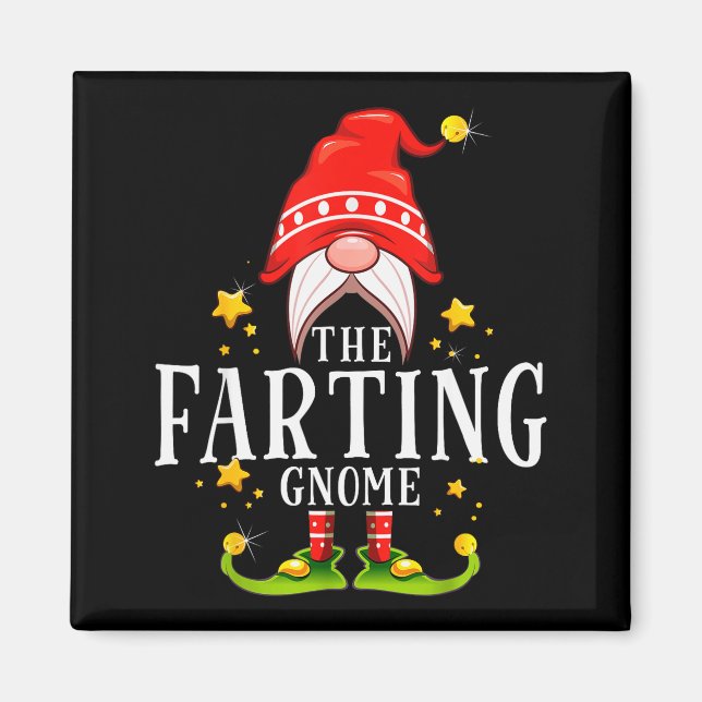 The Farting Gnome Christmas Matching  Magnet (Front)