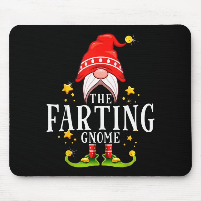 The Farting Gnome Christmas Matching  Mouse Pad (Front)