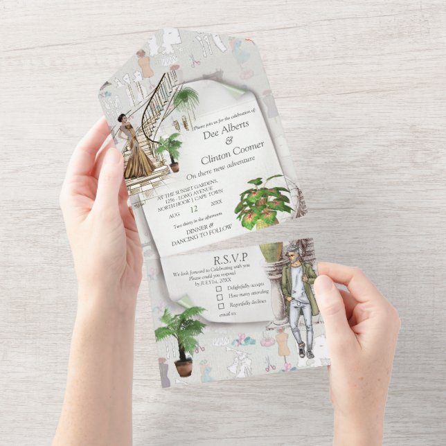 The Fashion designer  All In One Invitation (Tearaway)