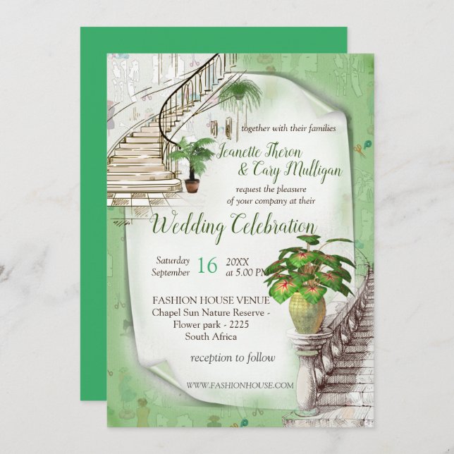 The Fashion designer  Invitation (Front/Back)