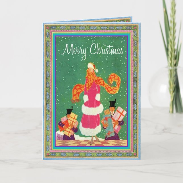 The Fashionable Mrs. Claus Holiday Card (Front)