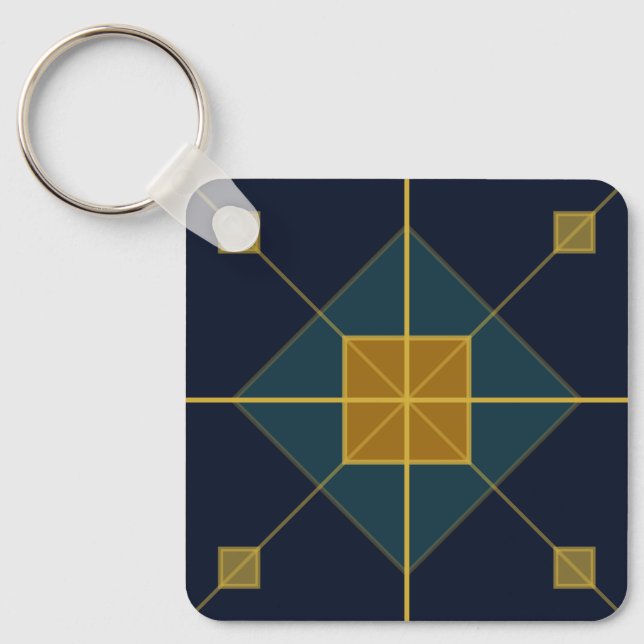 The Fassi Square Grid Key Ring (Front)