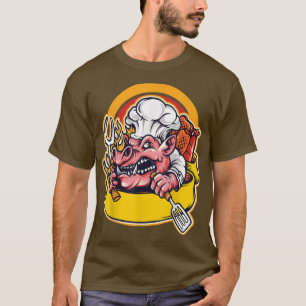 The fast-food mascot Barbecue Pig Chef and Grill A T-Shirt