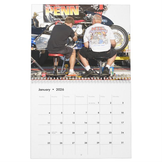 The Fastest Dragbike On The Planet II Calendar (Jan 2026)