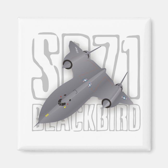 The fastest supersonic spy plane: SR-71 Blackbird Magnet (Front)