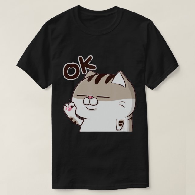 The Fat Cat, Ami Fat Cat OKOK, Funny Cat T-Shirt (Design Front)