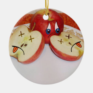 The Fate of a Juicy Apple Ceramic Tree Decoration