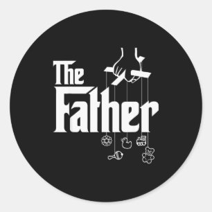 The Father! First Time Father's Day, New Dad Gift Classic Round Sticker