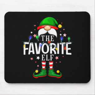 The Favorite Elf Christmas Family Pajama Party  Mouse Pad