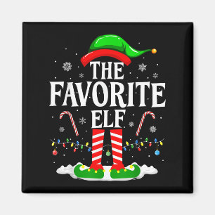 The Favorite Elf Funny Xmas Matching Family Christ Magnet