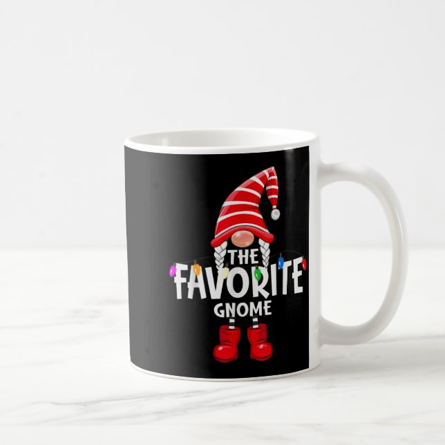 The Favorite Gnome Christmas Matching Pajama  Coffee Mug (Right)