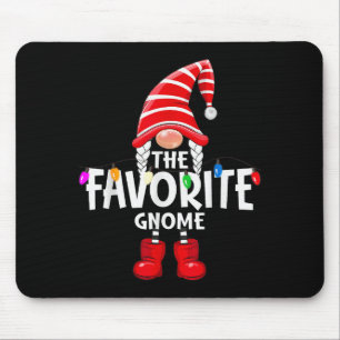 The Favorite Gnome Christmas Matching Pajama  Mouse Pad