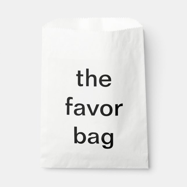 the favour bag (Front)