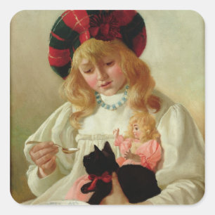 The Favourites, 1895 (oil on canvas) Square Sticker