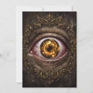 The Fear of Eyes Gothic Horror Eye Dark Halloween Invitation