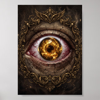 The Fear of Eyes Gothic Horror Eye Dark Halloween Poster