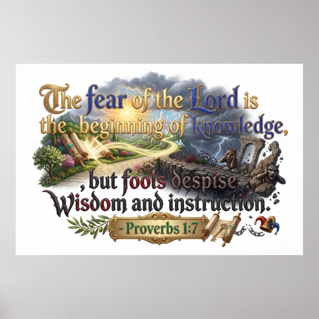 The Fear of The Lord is the Beginning of Knowledge Poster (Front)