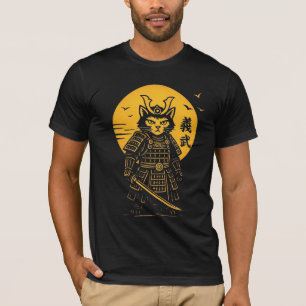 The Fearless Samurai Cat - meow meow warrior T-Shirt