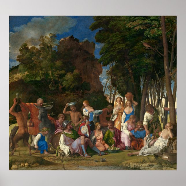 The Feast of the Gods (by Giovanni Bellini) Poster (Front)